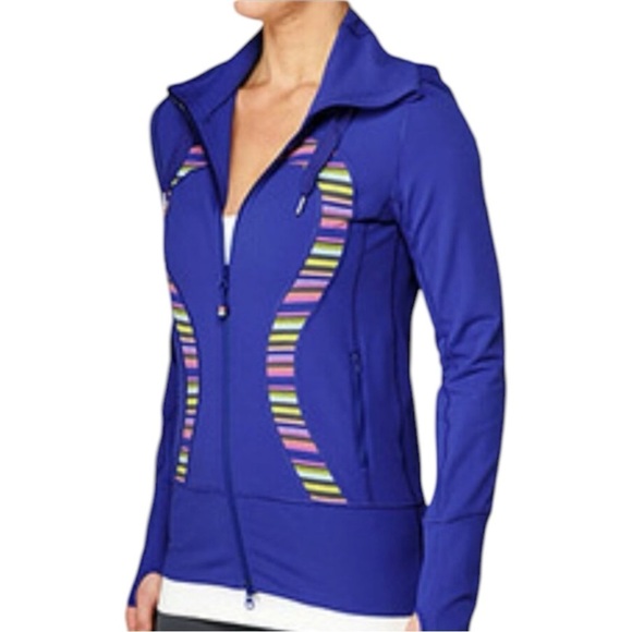 Lululemon Stride Jacket- Full Zip High Collar Hooded Athletic Jacket- Size 4 - Picture 1 of 10